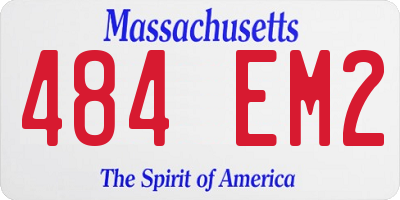 MA license plate 484EM2