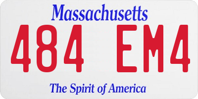MA license plate 484EM4