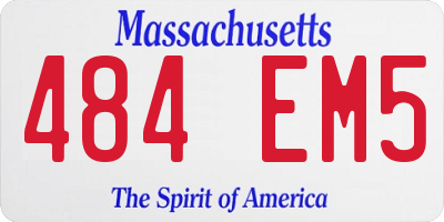MA license plate 484EM5