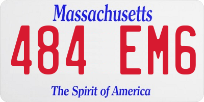 MA license plate 484EM6