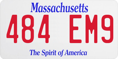 MA license plate 484EM9