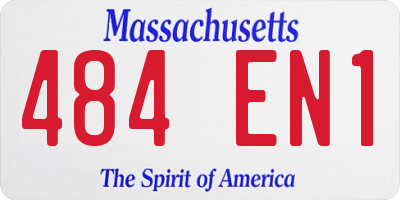 MA license plate 484EN1