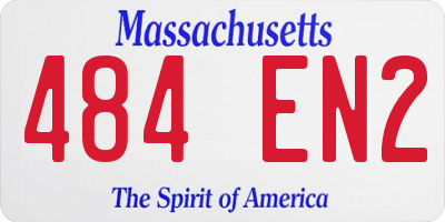 MA license plate 484EN2