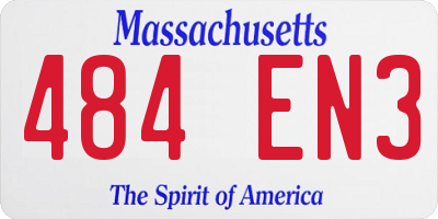 MA license plate 484EN3