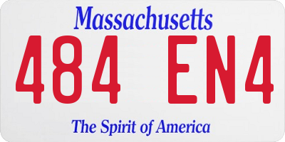 MA license plate 484EN4