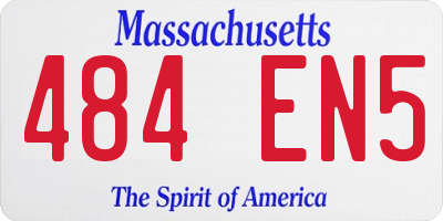 MA license plate 484EN5
