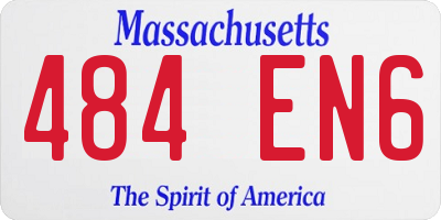 MA license plate 484EN6