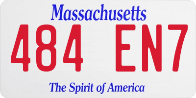 MA license plate 484EN7