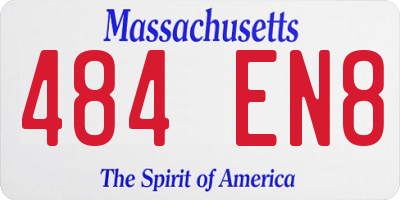 MA license plate 484EN8
