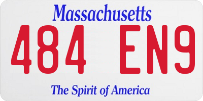 MA license plate 484EN9