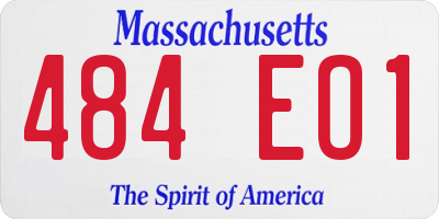 MA license plate 484EO1