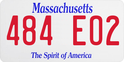 MA license plate 484EO2