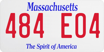 MA license plate 484EO4