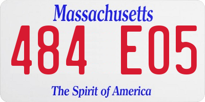 MA license plate 484EO5