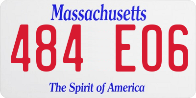 MA license plate 484EO6