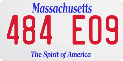 MA license plate 484EO9