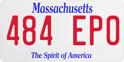 MA license plate 484EP0