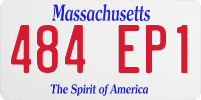 MA license plate 484EP1