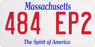 MA license plate 484EP2