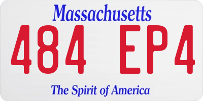 MA license plate 484EP4