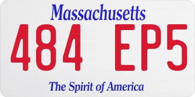 MA license plate 484EP5