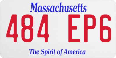 MA license plate 484EP6