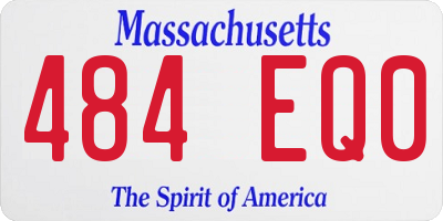 MA license plate 484EQ0
