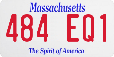 MA license plate 484EQ1