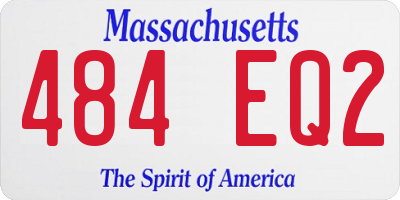 MA license plate 484EQ2