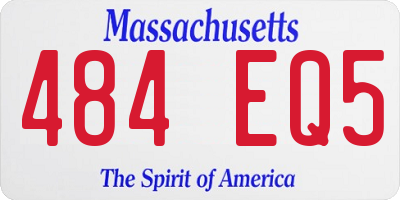 MA license plate 484EQ5