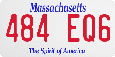MA license plate 484EQ6