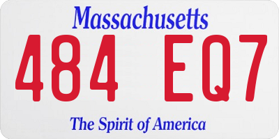 MA license plate 484EQ7