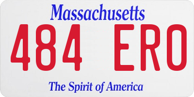 MA license plate 484ER0