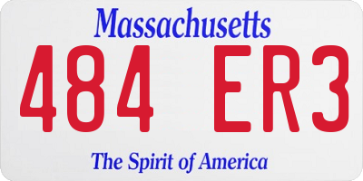 MA license plate 484ER3