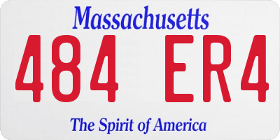MA license plate 484ER4