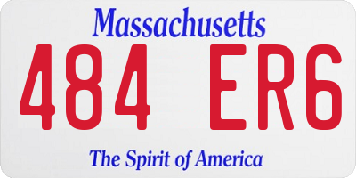 MA license plate 484ER6