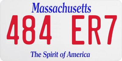 MA license plate 484ER7