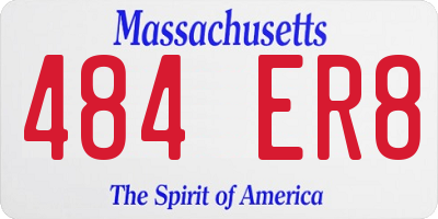 MA license plate 484ER8