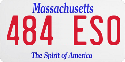 MA license plate 484ES0