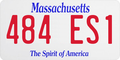 MA license plate 484ES1