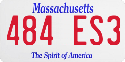 MA license plate 484ES3