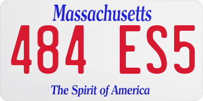 MA license plate 484ES5