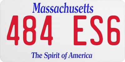 MA license plate 484ES6
