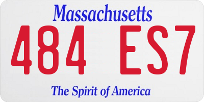 MA license plate 484ES7
