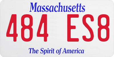 MA license plate 484ES8