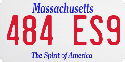 MA license plate 484ES9