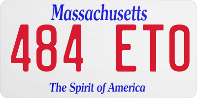 MA license plate 484ET0