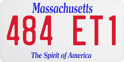 MA license plate 484ET1