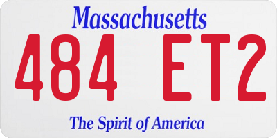 MA license plate 484ET2
