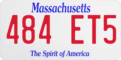 MA license plate 484ET5
